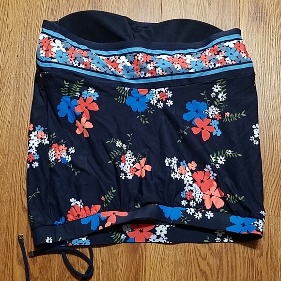 Michael Kors Floral Print Bandeau Tankini Top - Picture 4 of 4